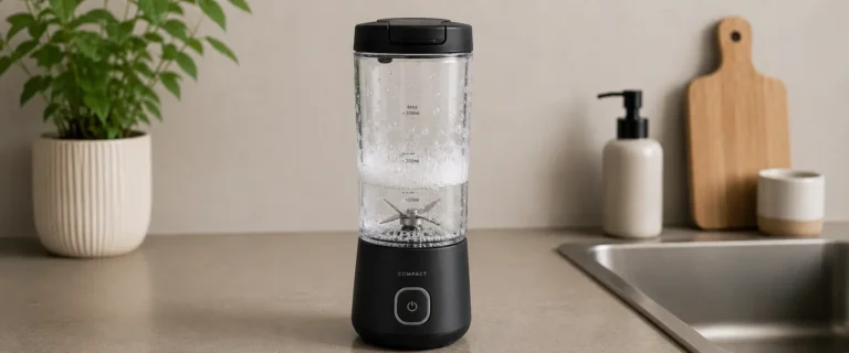 Nettoyage d'un blender portable avec de l'eau savonneuse pour éviter les erreurs d'entretien classiques